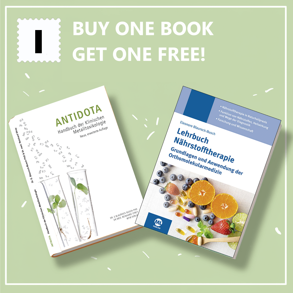 book package 1 - Antidota, Handbuch der Klinischen Metalltoxikologie und kostenlos Lehrbuch der Nährstofftherapie